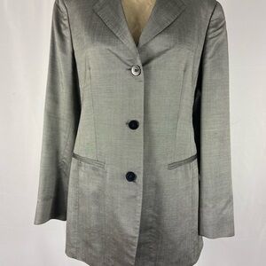 Donna Karan Charcoal Metallic Blazer